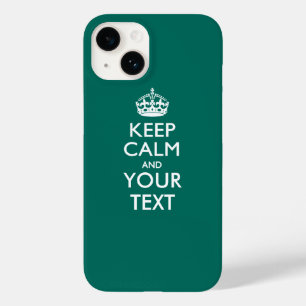 Coque Pour iPhone 14 KEEP CALM personnalisé et votre texte
