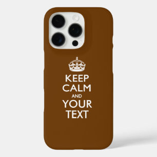 Coques iPhone 16 Pro KEEP CALM personnalisé et votre texte