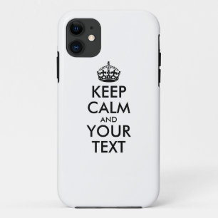 Etui iPhone Case-Mate KEEP CALM personnalisé et VOTRE TEXTE - mots noirs