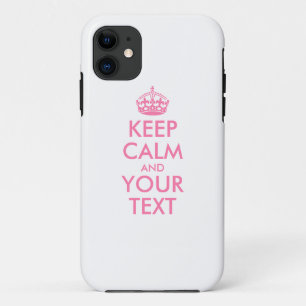 Coque Case-Mate Pour iPhone KEEP CALM personnalisé et votre texte - mots roses