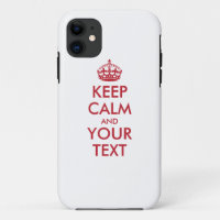 KEEP CALM personnalisé et VOTRE TEXTE - mots rouge