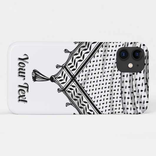 Coques Case-Mate iPhone Keffiyeh Écharpe palestinienne tissu traditionnel (Dos (Horizontal))