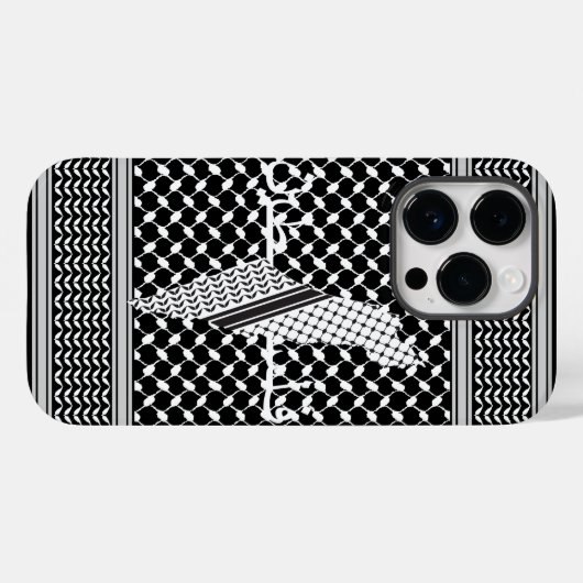 Coques Case-Mate iPhone Keffiyeh Palestine Motif blanc (Verso (horizontal))