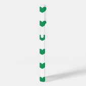 Coques Case-Mate iPhone Kelly Coeurs polka vert sur blanc (Verso / Droite)