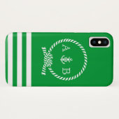 Coques Case-Mate iPhone Kelly Green corde nautique et Ancre Monogrammé (Dos (Horizontal))