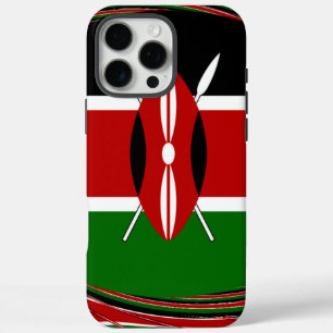 iPhone 16 Pro Max Case Kenya Drapeau Art - Patriotique & Design Moderne