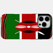 Coques Case-Mate iPhone Kenya Drapeau Art - Patriotique & Design Moderne (Verso (horizontal))