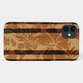 Coques Case-Mate iPhone Keokea Beach Hibiscus Faux Wood Surboard (Dos (Horizontal))