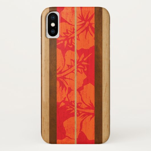 Coques Case-Mate iPhone Ketmie en bois de Faux de planche de surf de (Dos)