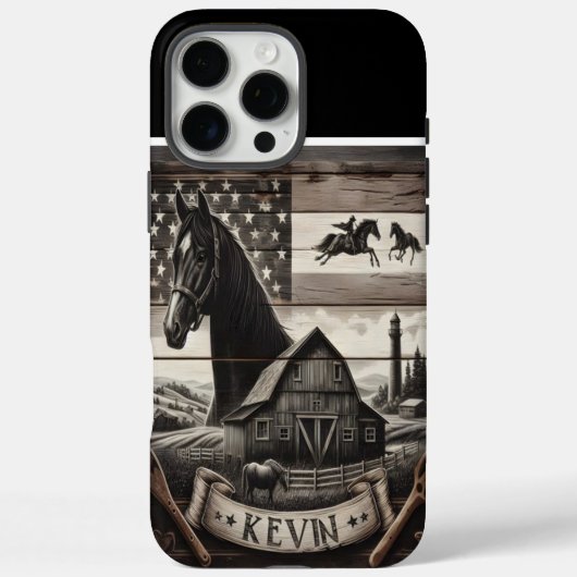 Coques Case-Mate iPhone Kevin's Farm Horse (Verso)