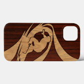 Coques Case-Mate iPhone Kewalos Hawaii Surfer Faux Wood (Verso (horizontal))