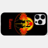 Coques Case-Mate iPhone Kherpi Dieu du soleil levant, scarabée. (Verso (horizontal))