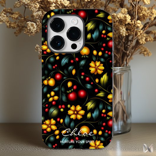 Coques Case-Mate iPhone Khokhloma Floral Téléphone Boîtier avec Trait mode
