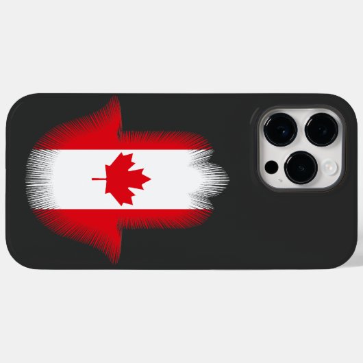 Coques Case-Mate iPhone KHOMSSA avec drapeau canadien (Verso (horizontal))