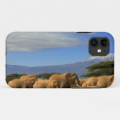 Coques Case-Mate iPhone Kilimanjaro et éléphants (Dos (Horizontal))