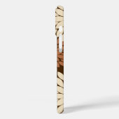 Coques Case-Mate iPhone Kimono floral moderne Impression, Chocolat Brown (Verso / Gauche)