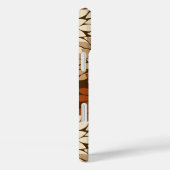 Coques Case-Mate iPhone Kimono floral moderne Impression, Chocolat Brown (Verso / Droite)