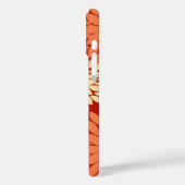 Coques Case-Mate iPhone Kimono Floral Moderne Impression, Mandarin Orange (Verso / Gauche)