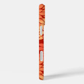 Coques Case-Mate iPhone Kimono Floral Moderne Impression, Mandarin Orange (Verso / Droite)