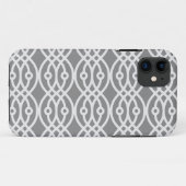 Coques Case-Mate iPhone Kimono imprimé, argent et gris foncé (Dos (Horizontal))