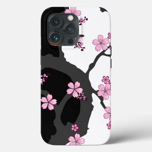 Coques Case-Mate iPhone Kimono japonais Sakura noir et blanc (Verso)