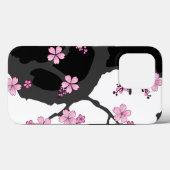 Coques Case-Mate iPhone Kimono japonais Sakura noir et blanc (Verso (horizontal))