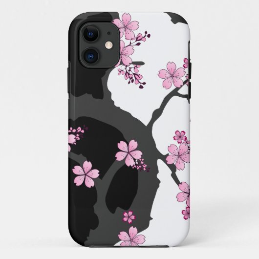 Coques Case-Mate iPhone Kimono japonais Sakura noir et blanc (Dos)