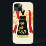 Etui iPhone 13 Kimono japonais traditionnel avec imprimé floral<br><div class="desc">Nancy Slocum a créé cette reproduction charmante d'un Kimono japonais traditionnel avec une ceinture rouge profonde. Le fond du kimono est noir avec un joli imprimé floral. Donnez-le comme cadeau,  ou achetez-le pour vous-même!</div>
