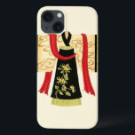 Etui iPhone 13 Kimono japonais traditionnel avec imprimé floral<br><div class="desc">Nancy Slocum a créé cette reproduction charmante d'un Kimono japonais traditionnel avec une ceinture rouge profonde. Le fond du kimono est noir avec un joli imprimé floral. Donnez-le comme cadeau,  ou achetez-le pour vous-même!</div>