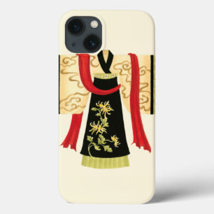 Etui iPhone 13 Kimono japonais traditionnel avec imprimé floral