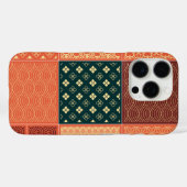 Coques Case-Mate iPhone Kimono Mix Pattern Red (Verso (horizontal))