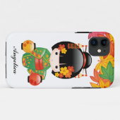 Coques Case-Mate iPhone Kimono Vert Automnal Poupée Kokeshi Feuilles d'Éra (Dos (Horizontal))