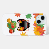 Coques Case-Mate iPhone Kimono Vert Automnal Poupée Kokeshi Feuilles d'Éra (Verso (horizontal))