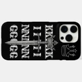 Coques Case-Mate iPhone KING Crown Line Art black  Phone Case   (Verso (horizontal))