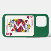 Coques Case-Mate iPhone King of Hearts Nom personnalisé Carte de jeu (Verso (horizontal))