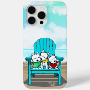 Coque iPhone 15 Pro Max KiniArt Beach Westies