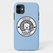 Coques Case-Mate iPhone KiniArt Coffee Westie (Dos)