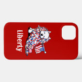 Coques Case-Mate iPhone KiniArt Liberty Westie Portrait (Verso (horizontal))