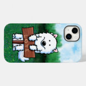 Coques Case-Mate iPhone KiniArt Samoyed (Verso (horizontal))