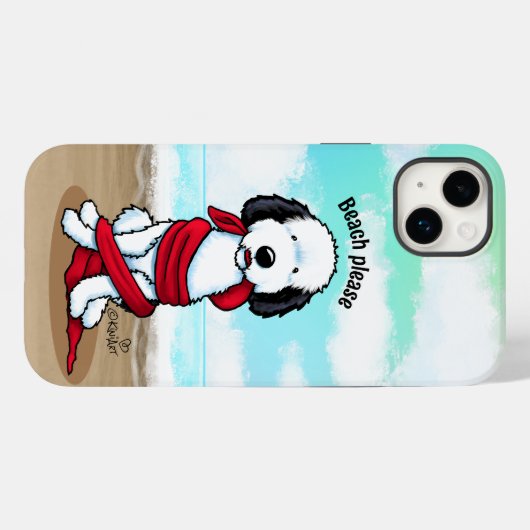 Coques Case-Mate iPhone KiniArt Sheepadoodle (Verso (horizontal))