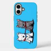 Coques Case-Mate iPhone KiniArt Terrier Walkers (Verso)