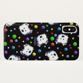 Coques Case-Mate iPhone KiniArt Westie à pois (Dos (Horizontal))