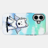 Coques Case-Mate iPhone KiniArt Westie Angel (Verso (horizontal))
