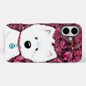 Coques Case-Mate iPhone KiniArt Westie Impressions florales (Verso (horizontal))