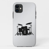 Coques Case-Mate iPhone Kit de batterie Monogram Silver (Dos)