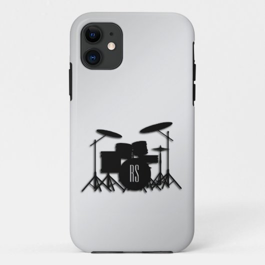 Coques Case-Mate iPhone Kit de batterie Monogram Silver (Dos)