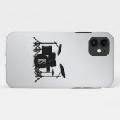 Coques Case-Mate iPhone Kit de batterie Monogram Silver (Dos (Horizontal))