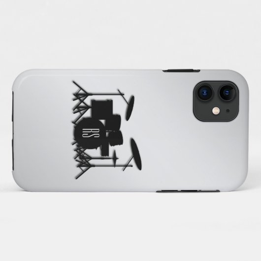 Coques Case-Mate iPhone Kit de batterie Monogram Silver (Dos (Horizontal))