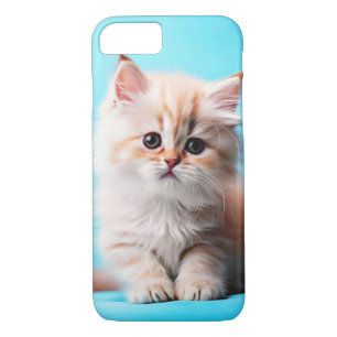 Case-Mate iPhone Case Kitten adorable avec Arrière - plan bleu