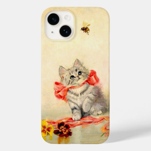 Coques Case-Mate iPhone Kitten avec ruban rouge (Verso)